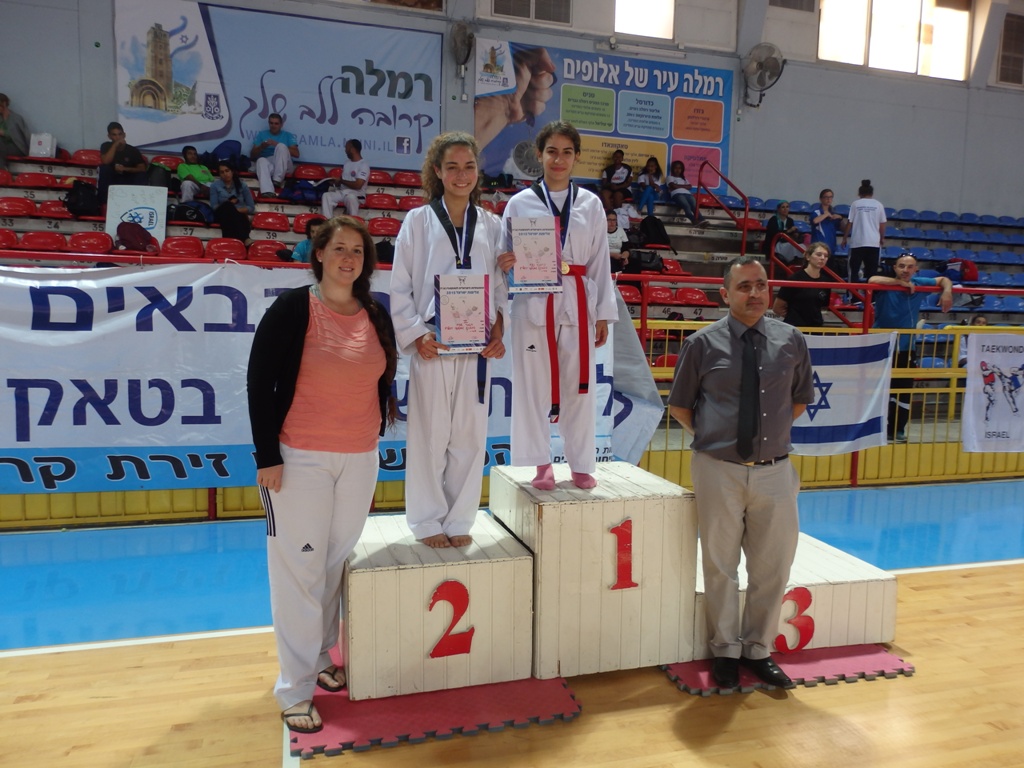 הספורטאיות על הפודיום